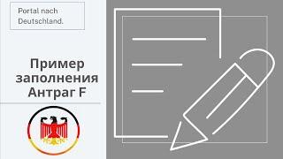 Заполнение Antrag F. Антраг F. Пакет документов для BVA.