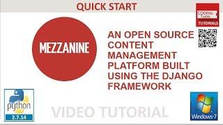 Install Mezzanine on Windows localhost - opensource Python CMS byAO