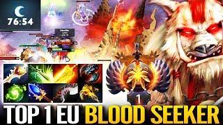 TOP 1 MMR EU Play Bloodseeker as Hard Carry - EPIC 10k mmr gameplay Dota 2