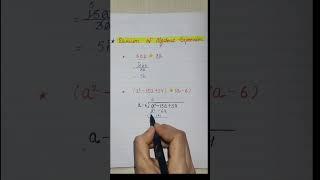 Division of algebric expression  #divisionofpolynomial #polynomials #maths #mathstricks #shorts