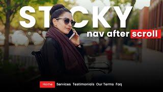 Sticky and Fixed Scroll with Nav menu using HTML CSS - Sticky navbar after Scroll