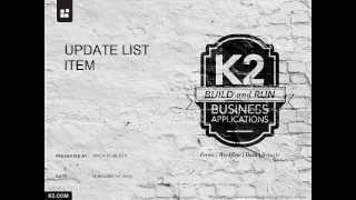 K2 Designer Wizard - Update List Item