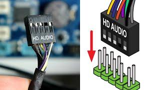 How to connect front panel audio to the motherboard