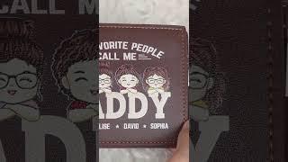 My Favorite People Call Me Papa - Custom Leather Wallet - Gift For Dad, Grandpa - BBW-HA0505-V1.1