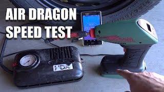 AIR DRAGON tire inflator SPEED TEST - (AS SEEN ON TV)