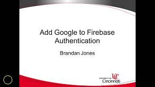 Use Google Authentication with Firebase: Example