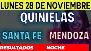 Resultados Quinielas Nocturna de Santa Fe y Mendoza, Lunes 28 de Noviembre