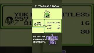 31 years ago, the first portable RPG was released in North America! Final Fantasy Legend for Gameboy