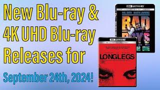 New Blu-ray & 4K UHD Blu-ray Releases for September 24th, 2024!