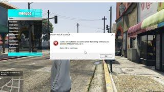 Menyoo trainer error Solved | GTA 5 script hook v error .