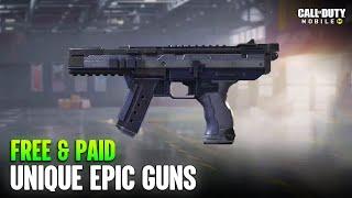 Season 1 All Free & Paid Epic Guns in CODM - S10 Free Unique Skins COD Mobile - 2025 Leaks