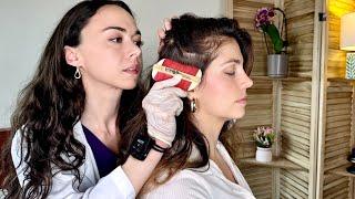 ASMR Intense Scalp Exam+ Hair Triggers, Real Person Medical Tests,Tingly Sharp or Dull,Hair Brushing