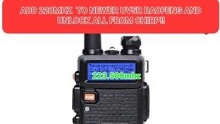 HACKED! ADD 220MHZ TO UV5R BAOFENG AND OTHER VARIETIES ham radio