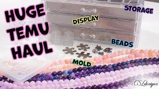 Display, storage, beads, molds and more from TEMU Part 1⎮ Huge TEMU haul ⎮ AD