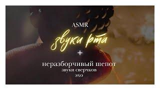 АСМР неразборчивый шепот, звуки рта + эхо, звуки сверчков • ASMR медитация, мурашки и расслабление