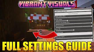 Vibrant Visuals Setting Guide - Fix Lag and Quality | Minecraft Vibrant Visuals
