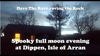 Spooky cycle and full moon at Dippen this evening Arran@davetheraverovingtherock