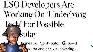 ESO Cross Play is Being Worked On