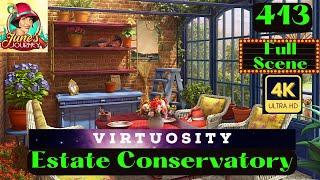 JUNE'S JOURNEY 413 | ESTATE CONSERVATORY (Hidden Object Game) *Full Mastered Scene*