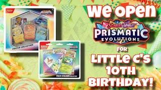 We Open Prismatic Evolutions Pokemon card opening! Master Ball Pulls!