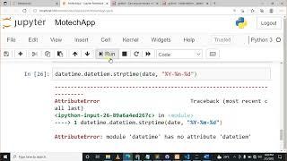 Datetime module has no attribute strptime