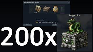 Opening 200 Dragon Box loot crates War Thunder