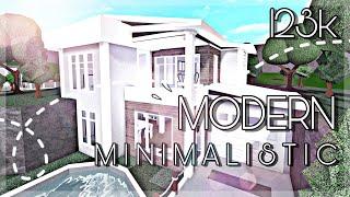 Bloxburg: modern minimalist home - 123k  Buildoff w/Brad Playz RB