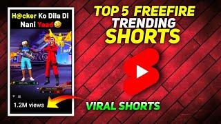 TOP 5 FREEFIRE TRENDING SHORTS VIDEO || FREEFIRE VIRAL SHORTS VIDEO