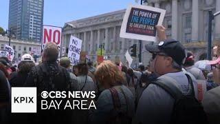 "No Kings" protesters rally together throughout the Bay Area