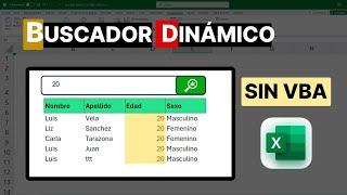 Cómo hacer un BUSCADOR DINÁMICO E INTELIGENTE en Excel  (SIN MACROS, SIN VBA)