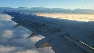 Almaty landing rwy 23L, low clouds