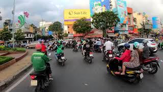 Driving in HCMC 4K. First person view