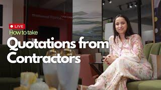 Taking quotations from contractors before budgeting | Studio Sessions by Utsav Kamboj