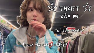 THRIFT WITH ME + try-on haul (coquette/downtown girl finds!!)