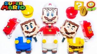 Lego Super Mario Bros | Mario Adventure Fire Mario Builder Mario Suit | Unofficial Lego Minifigures