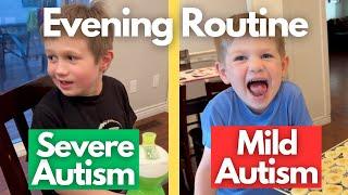 Bedtime Routine with Mild Autism & Severe Autism