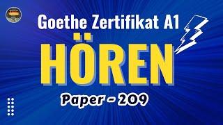 German A1 Goethe Zertifikat Exam Test 2024 || Paper - 209 || Hören mit Antworten || GermanSamosa