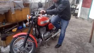 Первый запуска Ява JAWA 638 5 00 после зимы