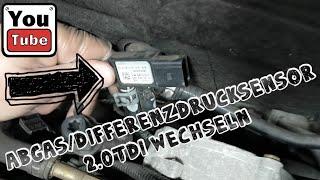 Audi A4 B8 2.0tdi Differenzdrucksensor Abgasdrucksensor wechseln / Differential Pressure Sensor