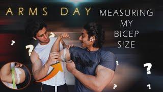 Arm day with Shadman shadyy | measuring my arms size