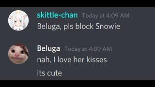 Skittle-chan gets jealous when snowie kissed Beluga