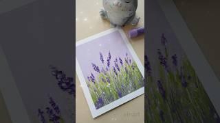 Oil pastel art - lavender #oilpastel #easydrawing #art