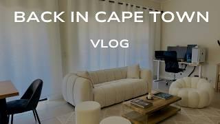 Back in Cape Town | Apartment Update | New Furniture | Rebuilding Work Setup