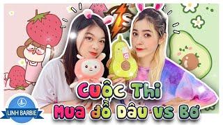 Cuộc Thi Mua Tất Cả Đồ Theo Trái Cây - Dâu vs Bơ I Linh Barbie Vlog