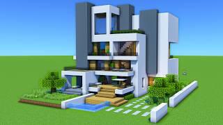 How To Build a Mega Modern Mansion In Minecraft #1 | Including Interior