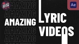 Create AMAZING Lyric Videos in After Effects with typography!