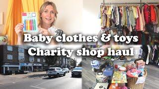 CHARITY SHOPPING FOR BABY CLOTHES & TOYS | THRIFT WITH ME | ALINA GHOST