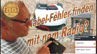 Mähroboter - Kabel-Fehler | defektes Begrenzungskabel mit einem Radio lokalisieren und reparieren