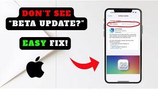 (NEW!) iOS 26 "BETA UPDATE" Missing? EASY FIX!
