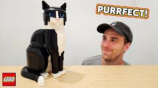 LEGO Life-Sized Tuxedo Cat Review Set 21349